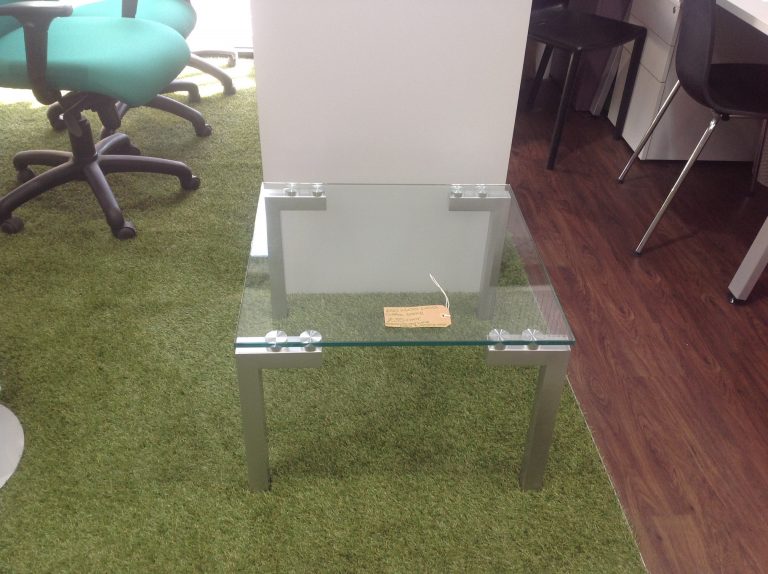 Re Conditioned Clear Glass Top Coffee Table Hills Office Furniture