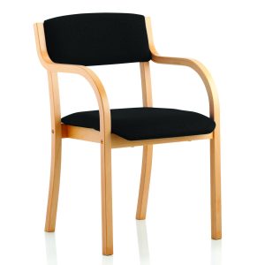 Drift Wooden Frame Visitor Chair with Arms