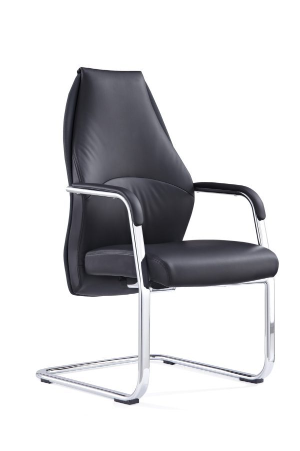 Mien High Back Leather Cantilever Visitor Office Chair - Image 2