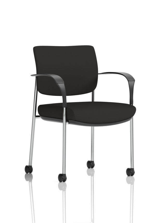 Dewdrop Deluxe Medium Back Visitor Office Chair with Arms with Castors - Image 49