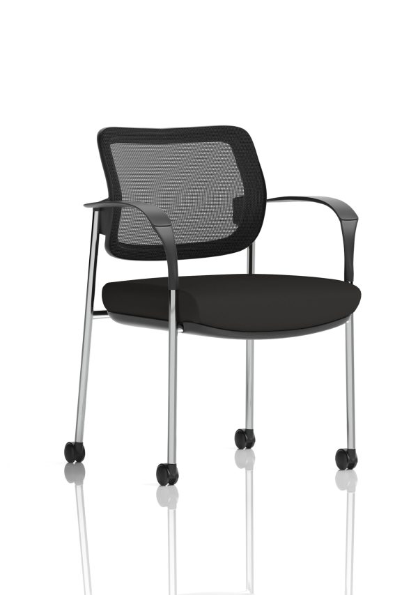 Dewdrop Deluxe Medium Back Visitor Office Chair with Arms with Castors - Image 51