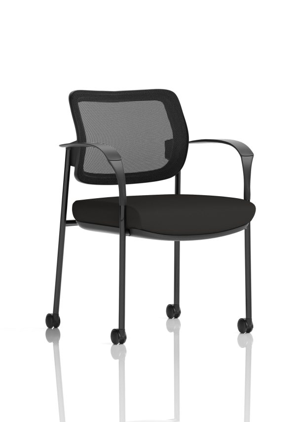 Dewdrop Deluxe Medium Back Visitor Office Chair with Arms with Castors - Image 52