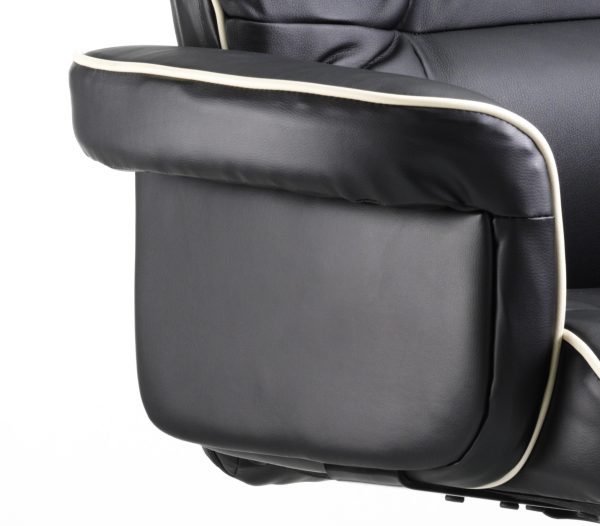 Chelsea High Back Soft Black Leather Executive Office Chair with Arms - Image 2