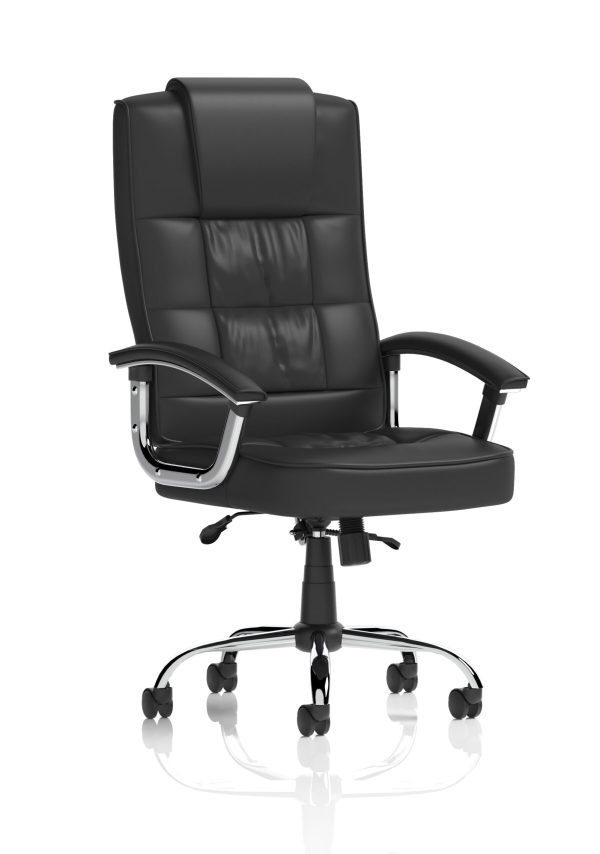 mellow Deluxe High Back Black Executive Office Chair with Arms