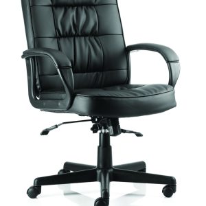 mellow High Back Black Executive Office Chair with Arms
