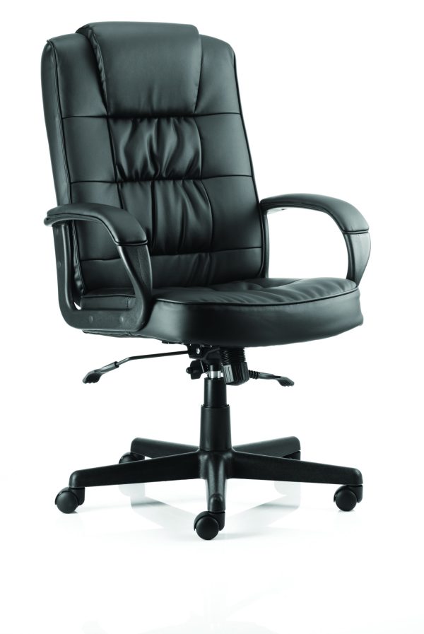 mellow High Back Black Executive Office Chair with Arms