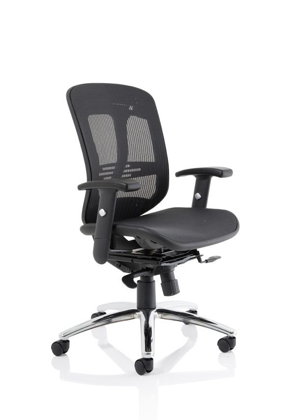 Mirage II Mesh Back Task Operator Office Chair with Height Adjustable Arms - Image 2