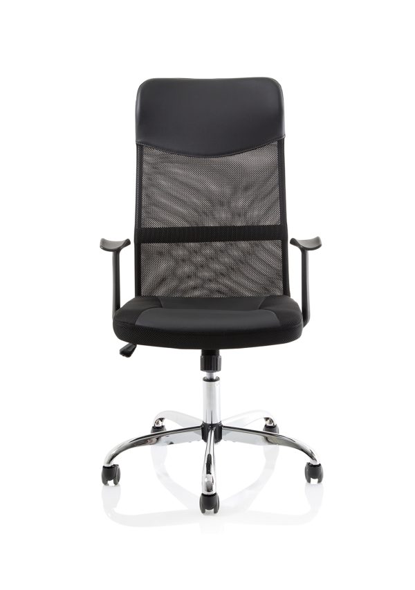 Vegalite High Mesh Back Black Executive Office Chair with Arms - Image 2