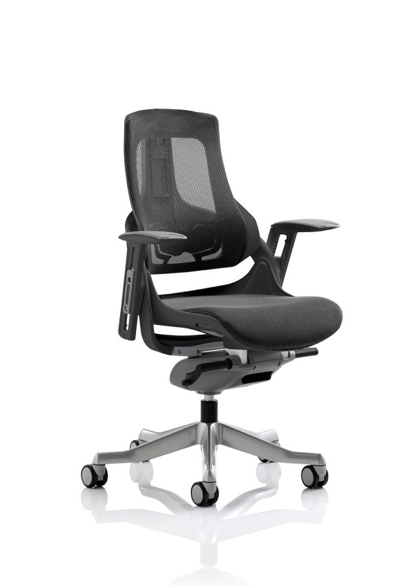 Zure High Back Black Shell Executive Office Chair with Arms - Image 2