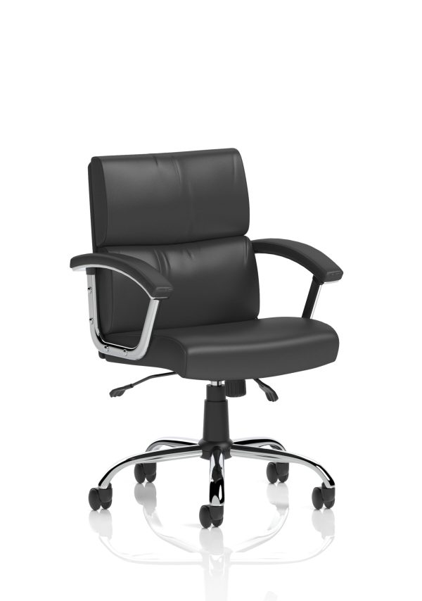 Desire Medium Back Leather Executive Office Chair with Arms - Image 2