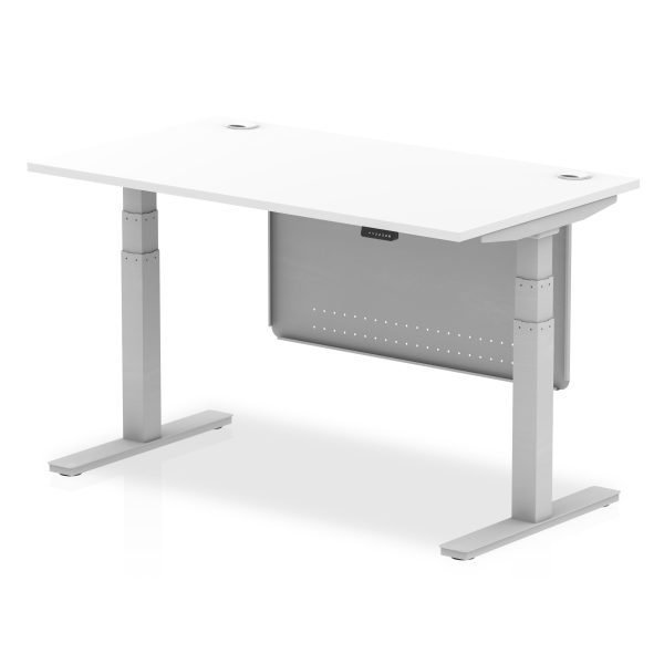 Air Height Adjustable Desk With Cable Ports With Steel Modesty Panel - Image 35
