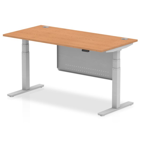 Air Height Adjustable Desk With Cable Ports With Steel Modesty Panel - Image 47