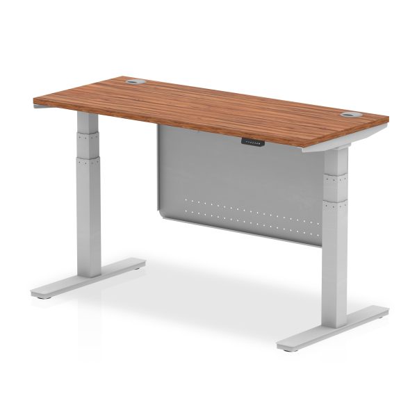 Air Height Adjustable Slimline Desk With Cable Ports With Steel Modesty Panel - Image 23