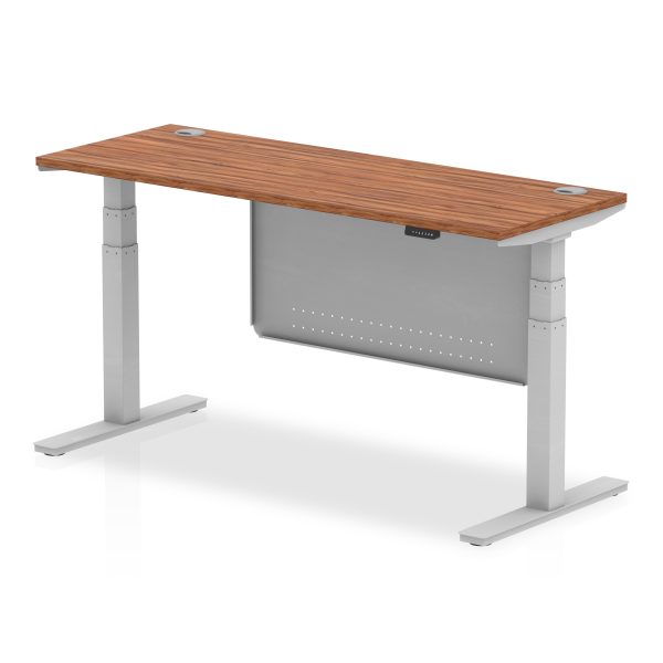 Air Height Adjustable Slimline Desk With Cable Ports With Steel Modesty Panel - Image 40
