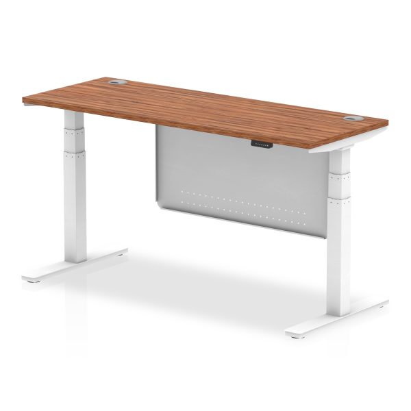 Air Height Adjustable Slimline Desk With Cable Ports With Steel Modesty Panel - Image 41