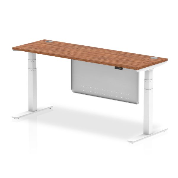 Air Height Adjustable Slimline Desk With Cable Ports With Steel Modesty Panel - Image 59