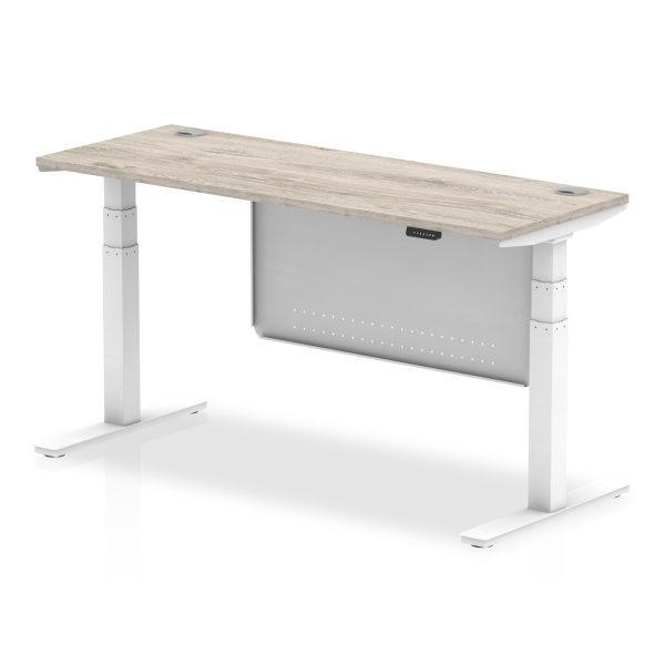 Air Height Adjustable Slimline Desk With Cable Ports With Steel Modesty Panel - Image 53