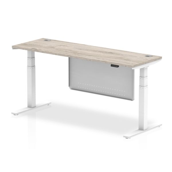 Air Height Adjustable Slimline Desk With Cable Ports With Steel Modesty Panel - Image 71