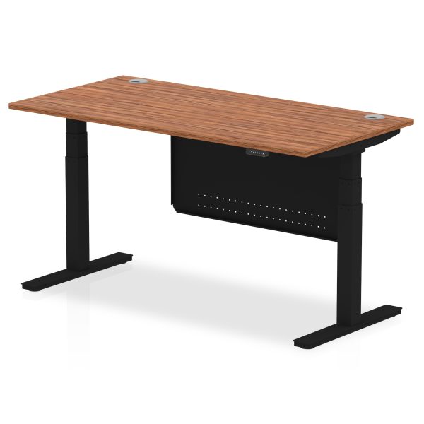 Air Height Adjustable Desk With Cable Ports With Steel Modesty Panel - Image 49