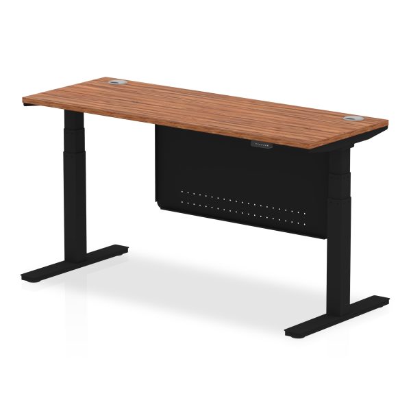 Air Height Adjustable Slimline Desk With Cable Ports With Steel Modesty Panel - Image 39