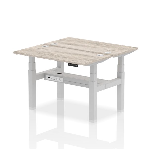 Air Back-to-Back Slimline Height Adjustable Bench Desk - 2 Person - Image 8