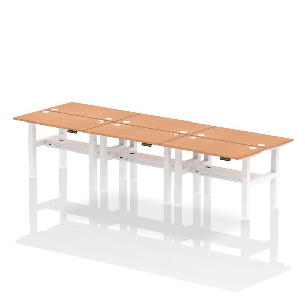 Air Back-to-Back Slimline Height Adjustable Bench Desk - 6 Person - Image 15