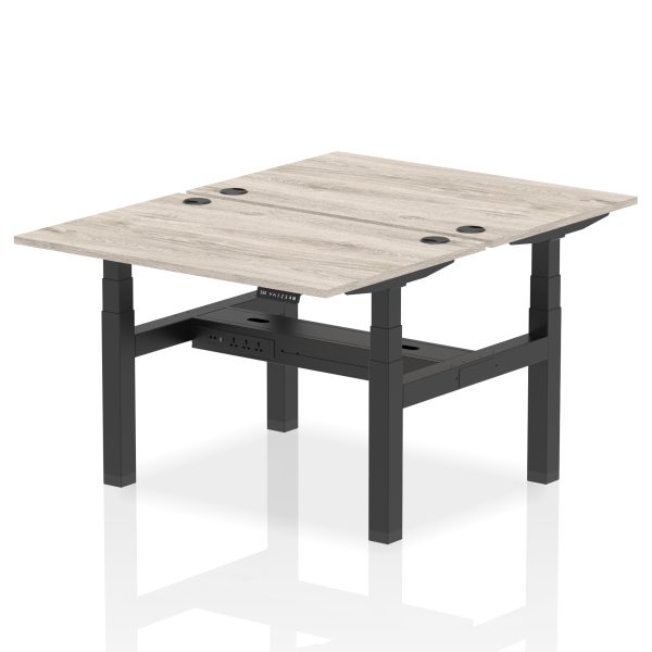 Air Back-to-Back Height Adjustable Bench Desk - 2 Person - Image 7