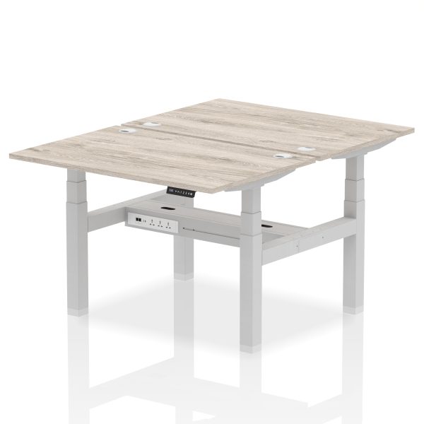Air Back-to-Back Height Adjustable Bench Desk - 2 Person - Image 8