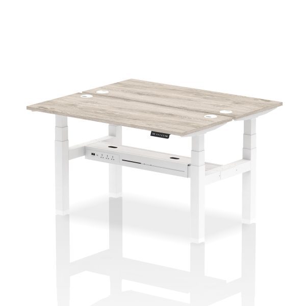 Air Back-to-Back Slimline Height Adjustable Bench Desk - 2 Person - Image 30