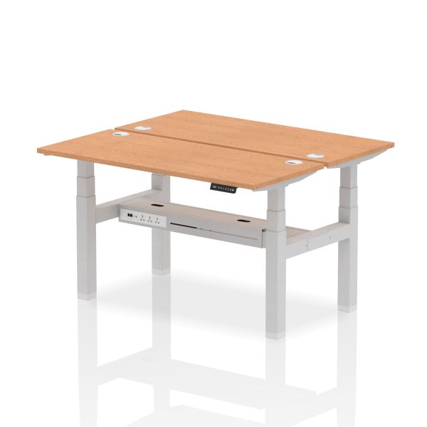 Air Back-to-Back Slimline Height Adjustable Bench Desk - 2 Person - Image 35