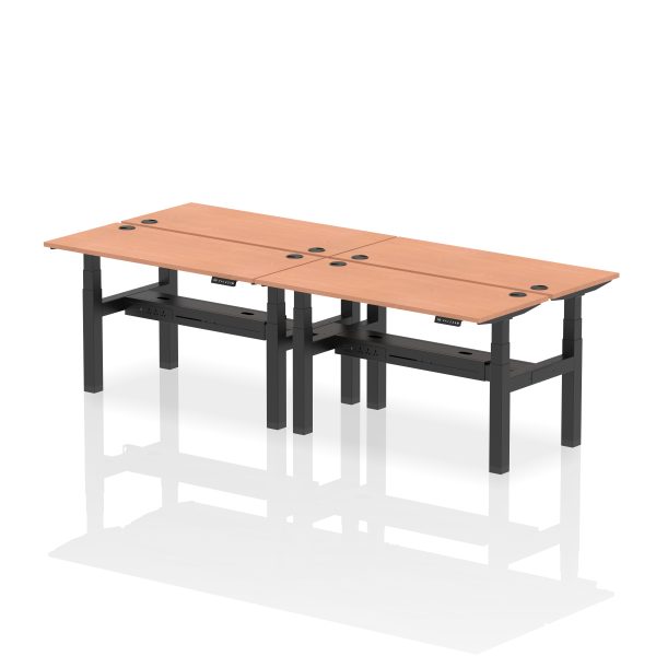 Air Back-to-Back Slimline Height Adjustable Bench Desk - 4 Person - Image 22