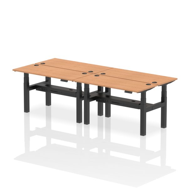 Air Back-to-Back Slimline Height Adjustable Bench Desk - 4 Person - Image 34