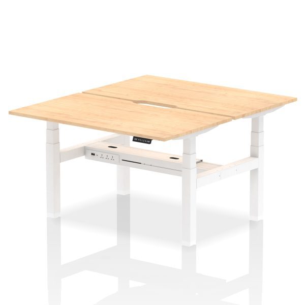 Air Back-to-Back Scalloped Edge Height Adjustable Bench Desk - 2 Person - Image 27