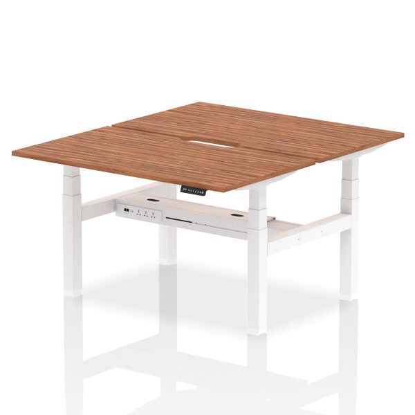 Air Back-to-Back Scalloped Edge Height Adjustable Bench Desk - 2 Person - Image 33