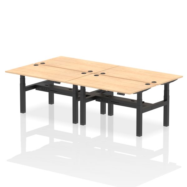Air Back-to-Back Height Adjustable Bench Desk - 4 Person - Image 31