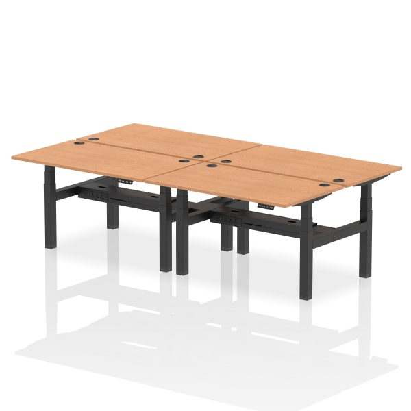 Air Back-to-Back Height Adjustable Bench Desk - 4 Person - Image 34