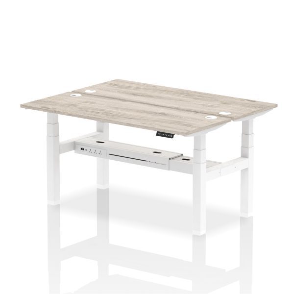 Air Back-to-Back Slimline Height Adjustable Bench Desk - 2 Person - Image 51