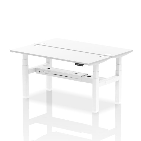 Air Back-to-Back Slimline Height Adjustable Bench Desk - 2 Person - Image 63
