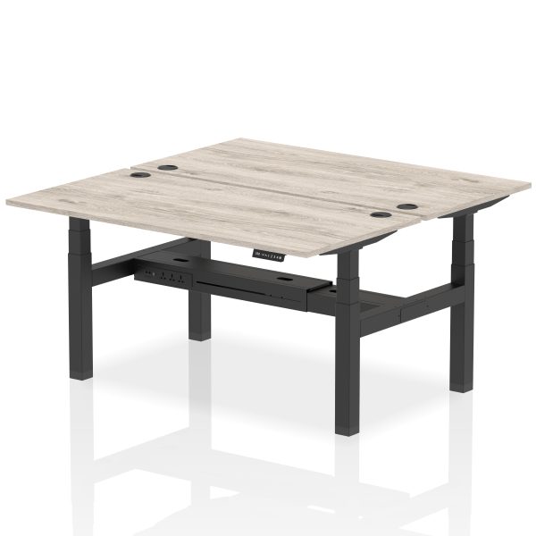 Air Back-to-Back Height Adjustable Bench Desk - 2 Person - Image 49