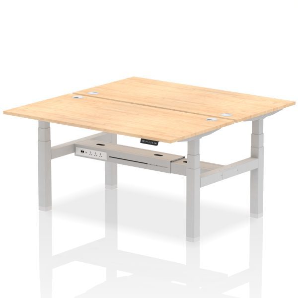 Air Back-to-Back Height Adjustable Bench Desk - 2 Person - Image 53
