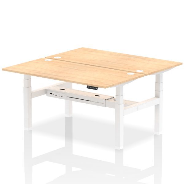 Air Back-to-Back Height Adjustable Bench Desk - 2 Person - Image 54