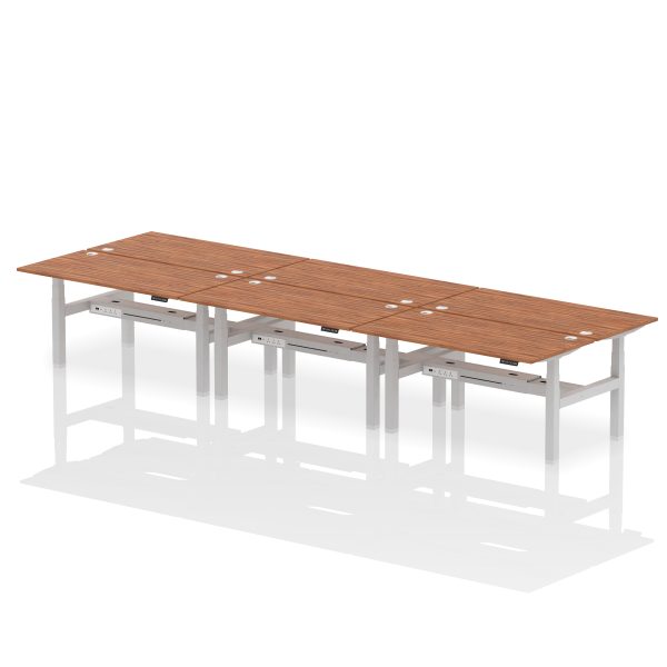 Air Back-to-Back Height Adjustable Bench Desk - 6 Person - Image 59