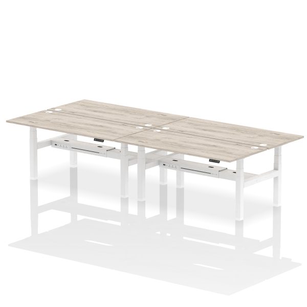 Air Back-to-Back Height Adjustable Bench Desk - 4 Person - Image 72