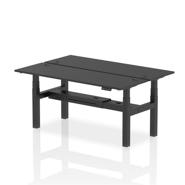 Air Back-to-Back Slimline Height Adjustable Bench Desk - 2 Person - Image 67