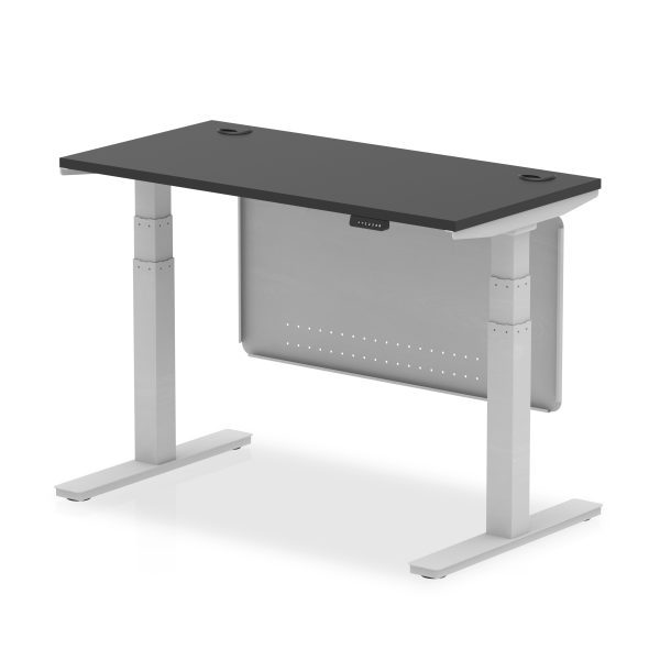 Air Height Adjustable Slimline Desk With Cable Ports With Steel Modesty Panel - Image 73