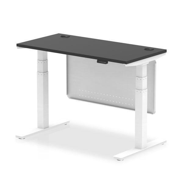 Air Height Adjustable Slimline Desk With Cable Ports With Steel Modesty Panel - Image 74