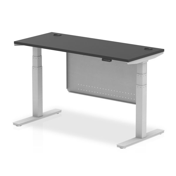 Air Height Adjustable Slimline Desk With Cable Ports With Steel Modesty Panel - Image 76