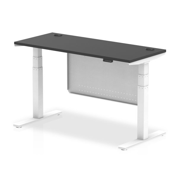 Air Height Adjustable Slimline Desk With Cable Ports With Steel Modesty Panel - Image 77