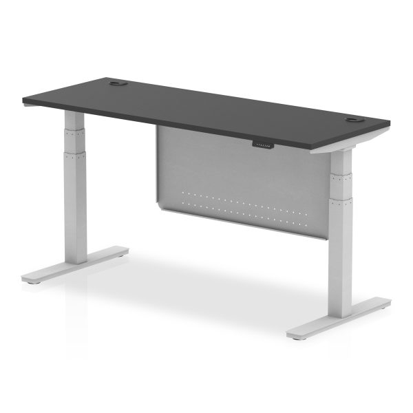 Air Height Adjustable Slimline Desk With Cable Ports With Steel Modesty Panel - Image 79