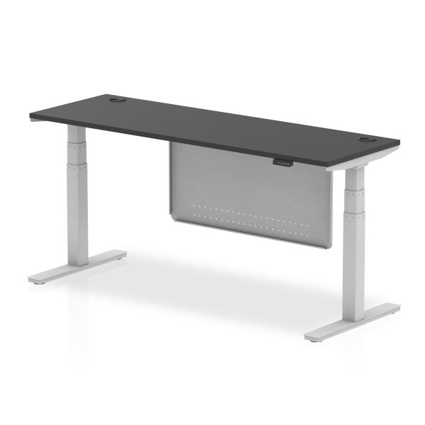 Air Height Adjustable Slimline Desk With Cable Ports With Steel Modesty Panel - Image 82